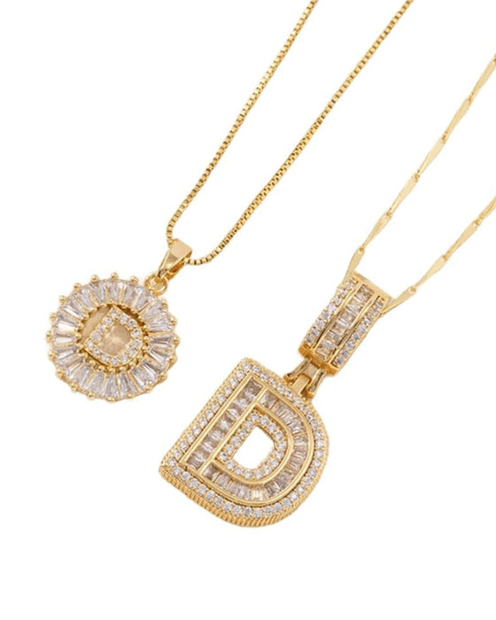 Halskjeder Initial Bokstav Anheng 2 Pakke