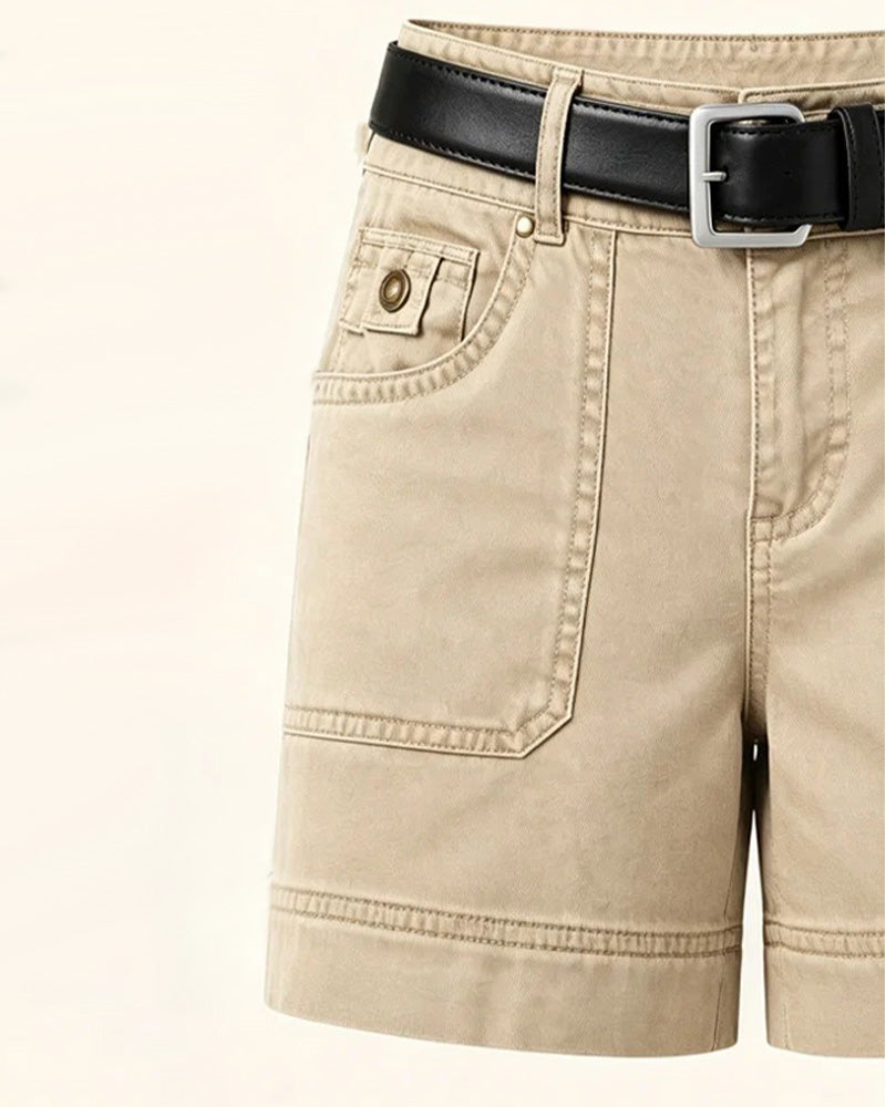 Shorts Mellomhøy Midje Enfarget