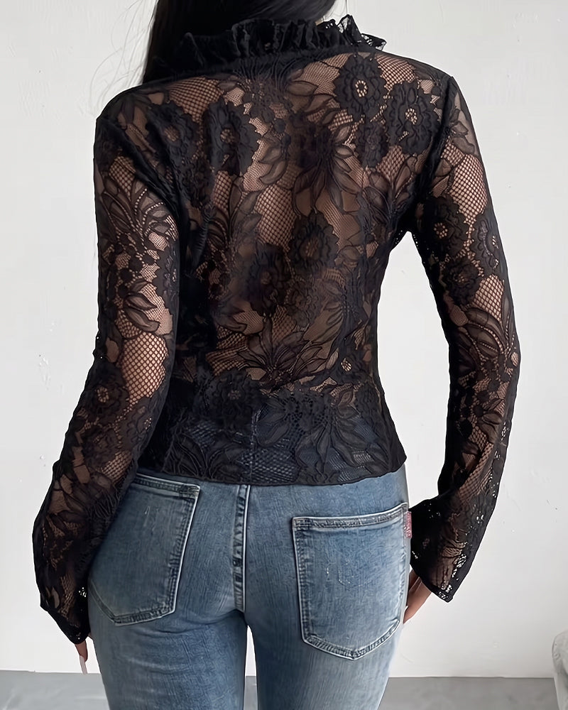 Bluse V-Hals Knyte Blonde