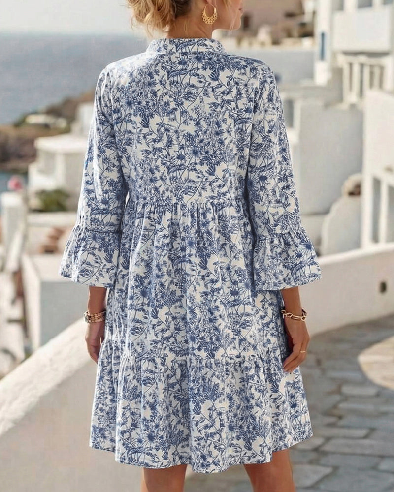 Kjole Blomst V-hals Kake