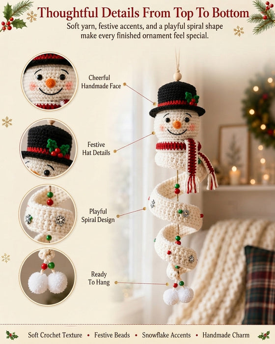 ☃️ DIY Kit Snømann I Spiral Hekling