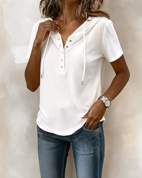 Bluse Hette Kortermet Henley