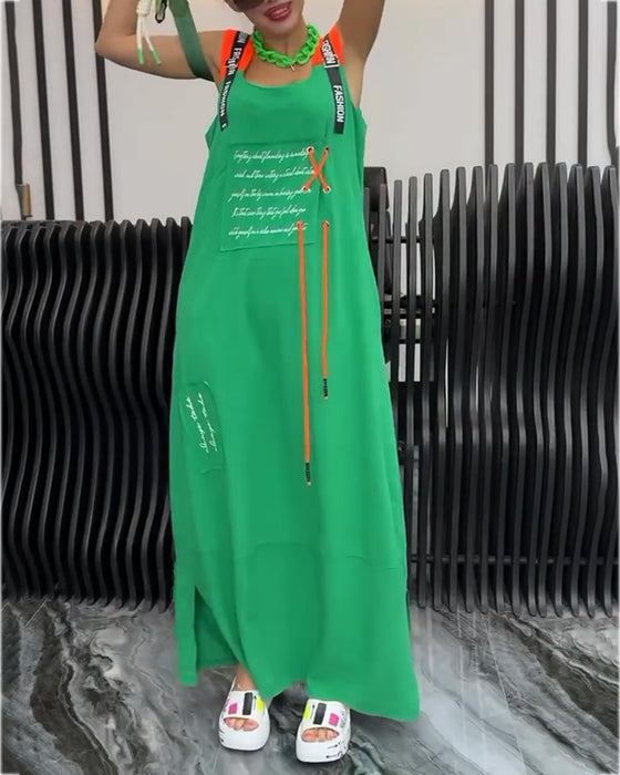 Kjole Ermeløs Personlig Bokstavtrykk