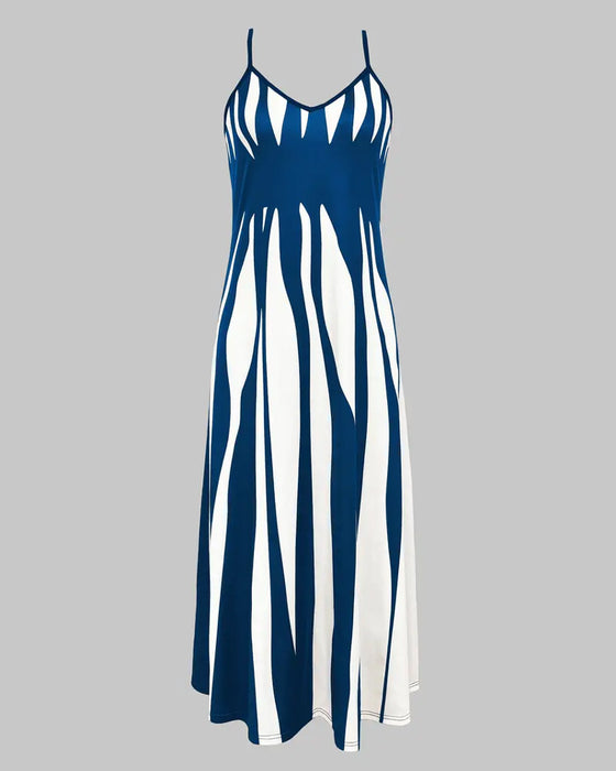 Kjole Temperamentsfull Og Moterikt V-Hals Tråler