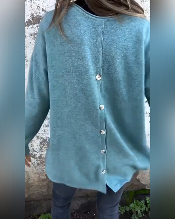 Topper Stilig Knappdetalj Langermet