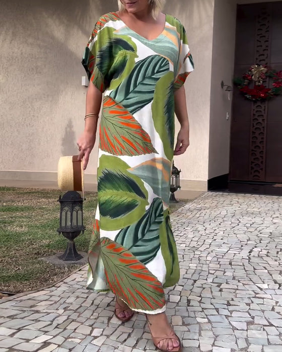 Uformell kjole med korte ermer