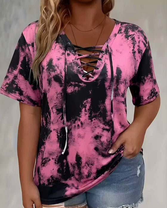 Bluse Tie-Dye Trykk