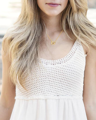 Halskjede Benkjede Dobbelthjerte