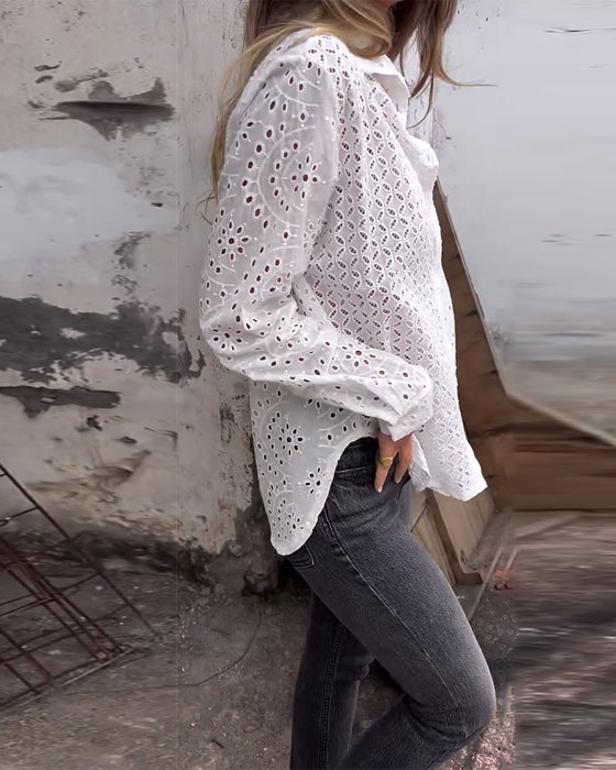 Skjorte Langermet Kapp Utklipp