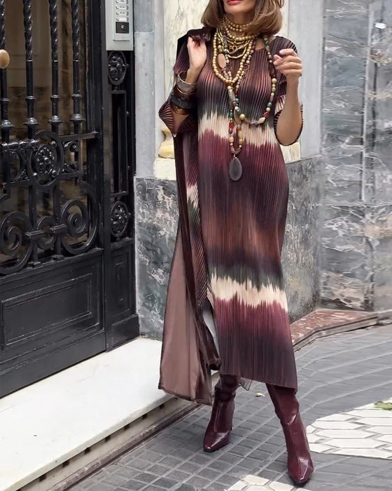 Kjole Mote Gradient Plissert