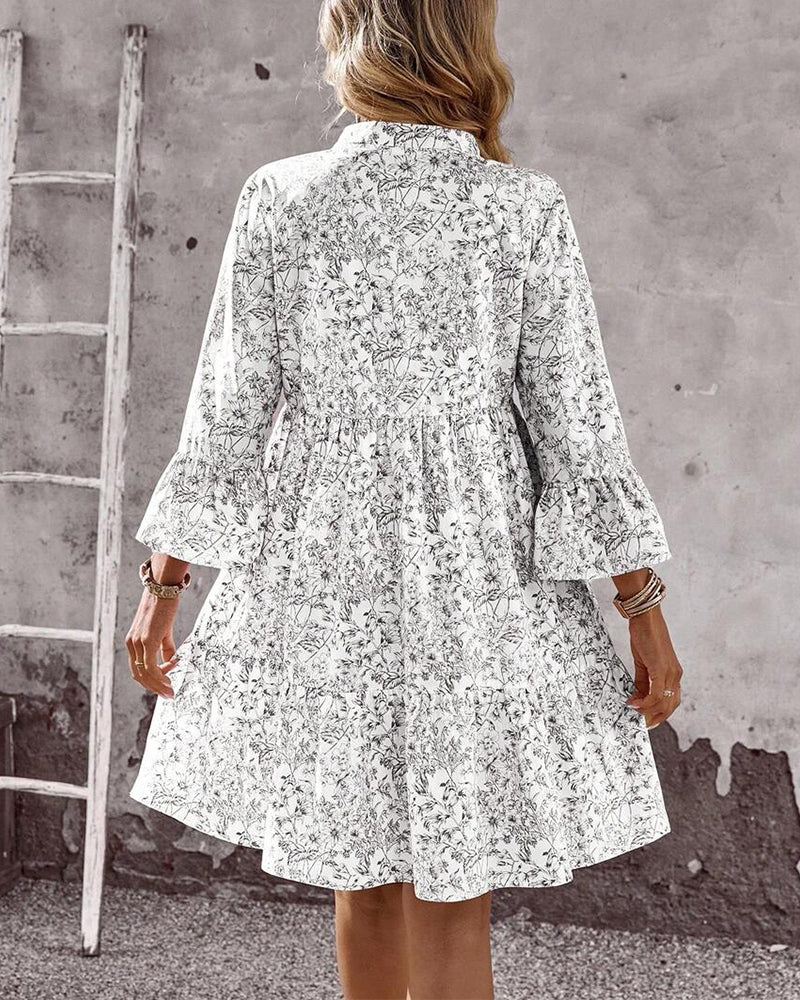 Kjole Blomst V-hals Kake