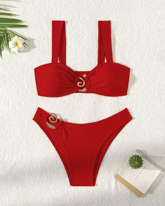 Bikini Metallspenne Splittet Sexy