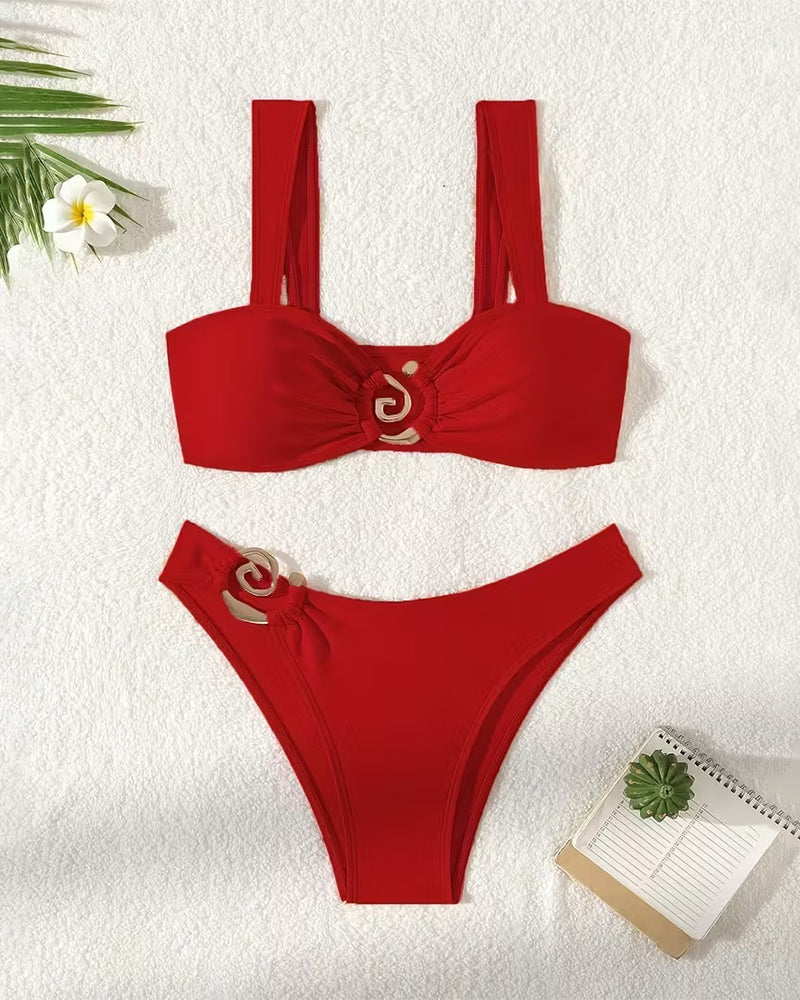 Bikini Metallspenne Splittet Sexy