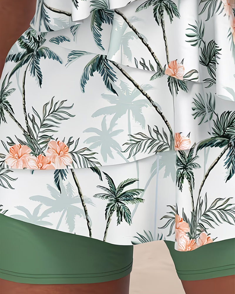 Tankini Frisk Kokospalmetrykk