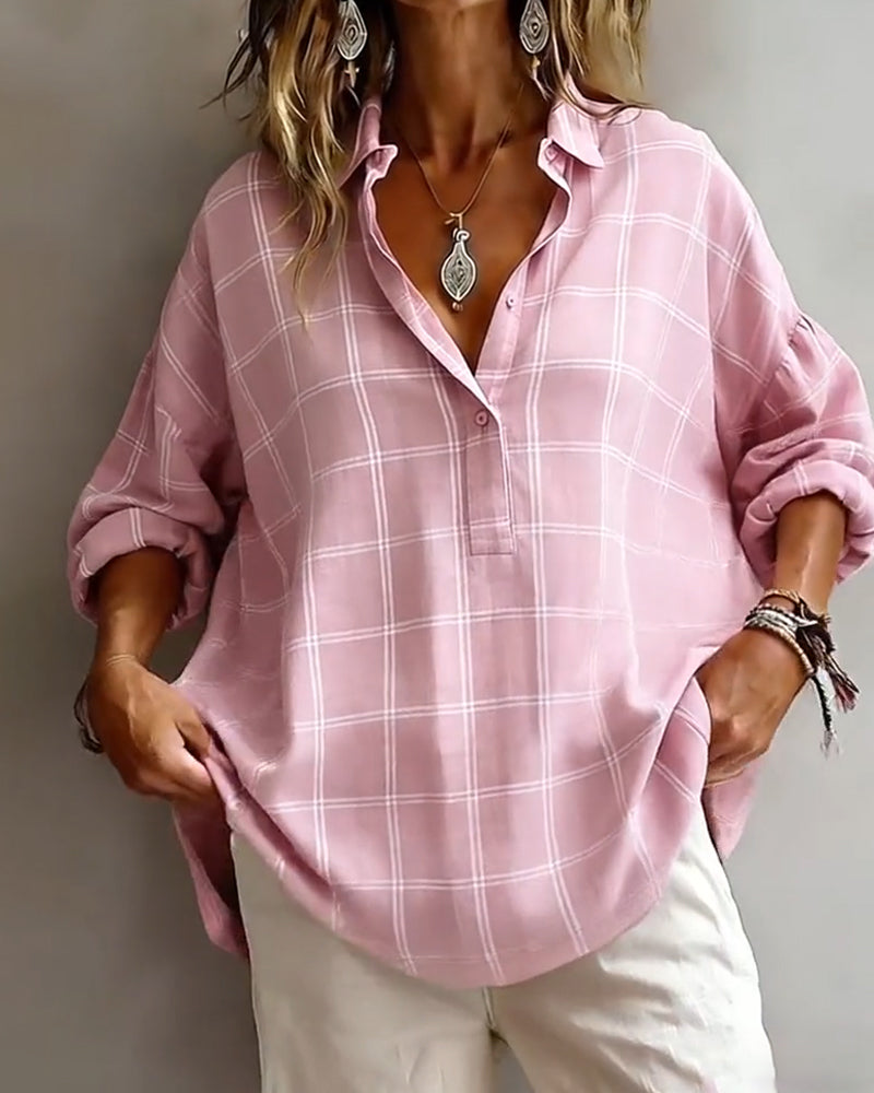 Skjorte Slårsmåkrage Rute Sofistikert