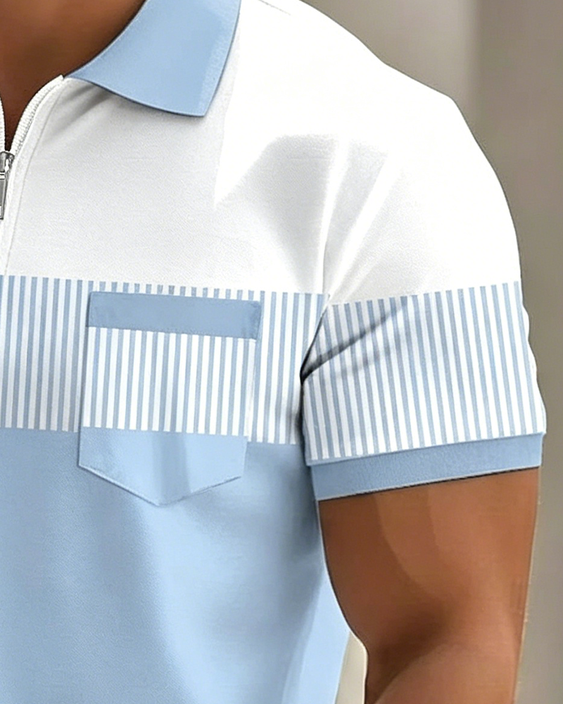 Skjorte Lappeteppe Stripe Glidelås