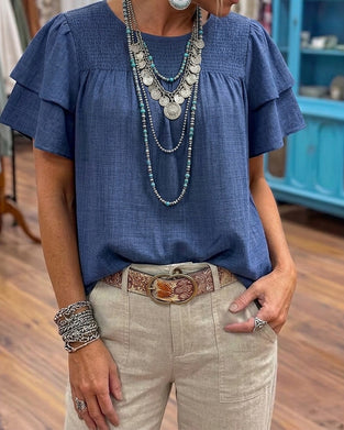 Bluse Solid Mote Casual