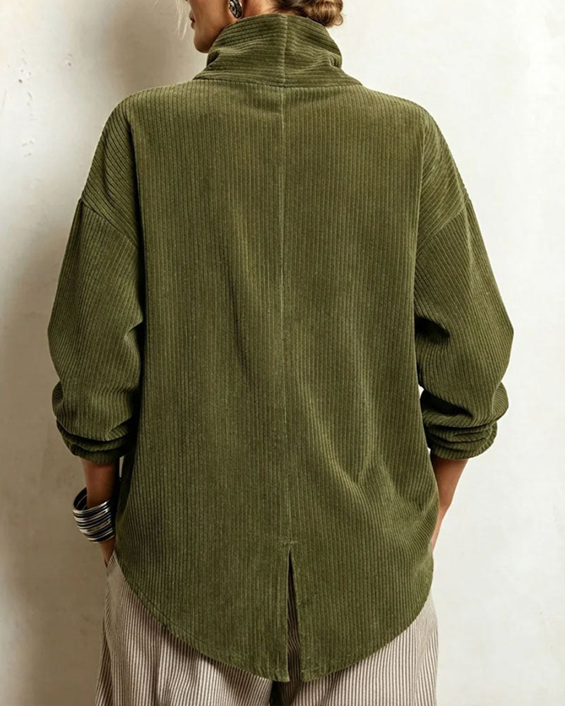 Kåpe Turtleneck Knapp Løs