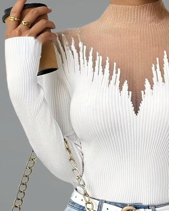 Pullover Casual Mote Lang Erme
