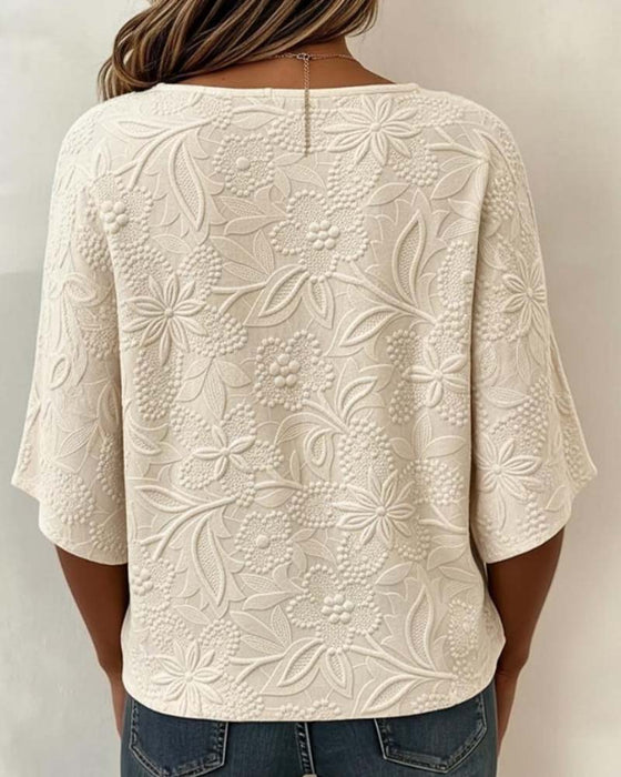 Bluse Kvinne Casual Blomstret