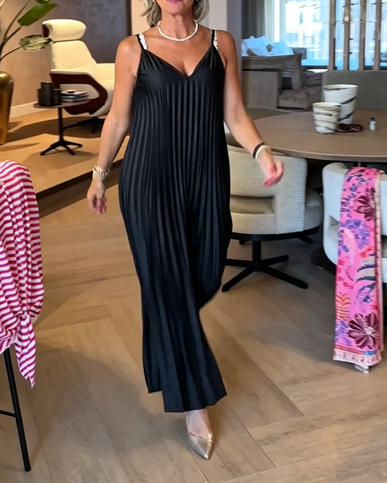 Kjole Ermløs Stropp Lang