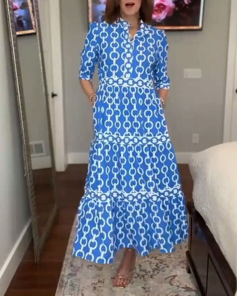 Kjole Jakkeslag Kjetting Trykk