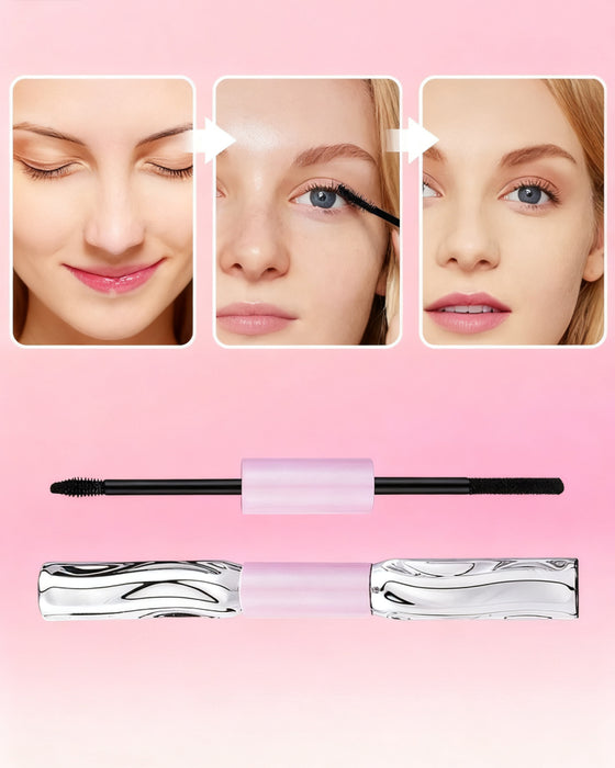 🔥 2-i-1 Langvarig Volumgivende og Krøllende Mascara