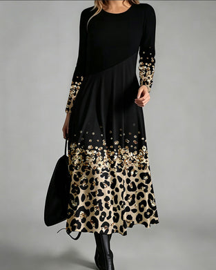 Kjole Ombre Leopard Casual