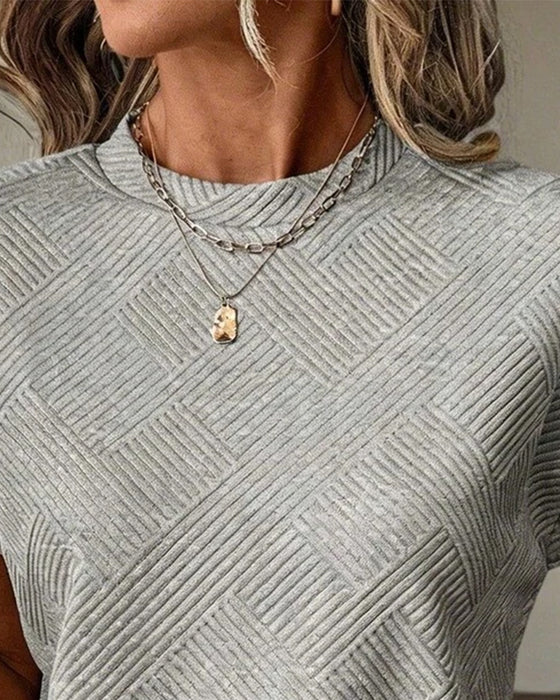 Bluse Solid Rundhalset