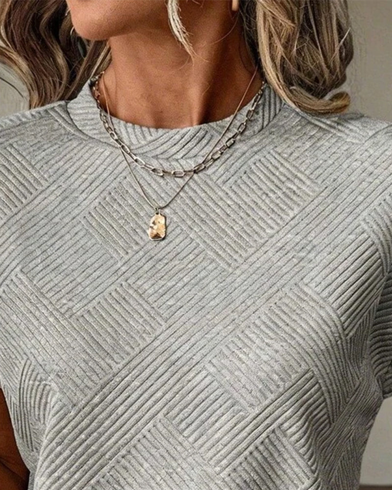 Bluse Solid Rundhalset