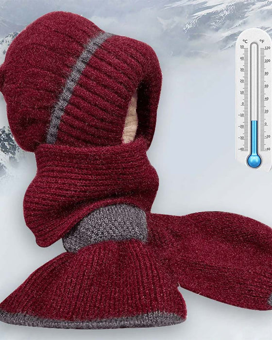 Dame Vindtett Hatt Med Ørebeskyttelse