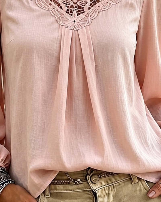 Bluse Blonde Panel Puffererme