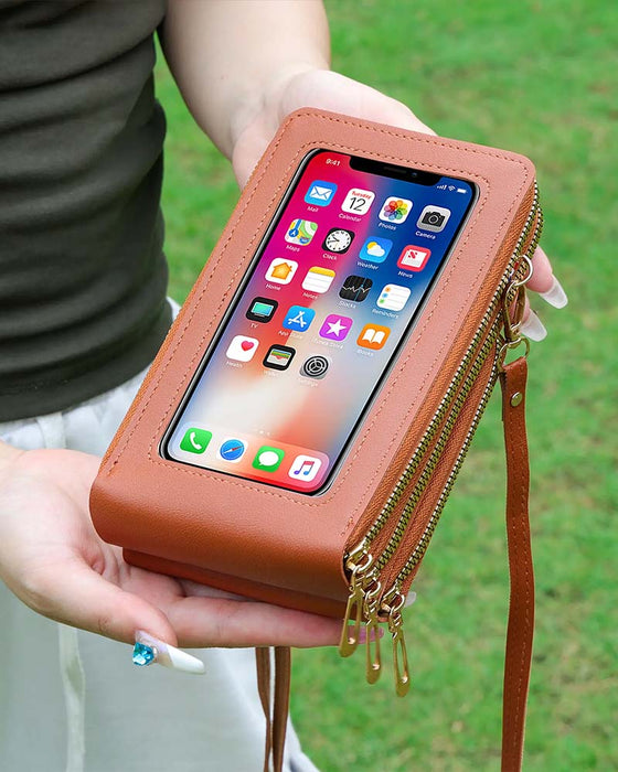 Ensfarget Fashion Crossbody Telefonveske