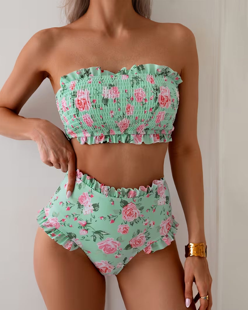 Bikini Knipling Bandeau Trykk