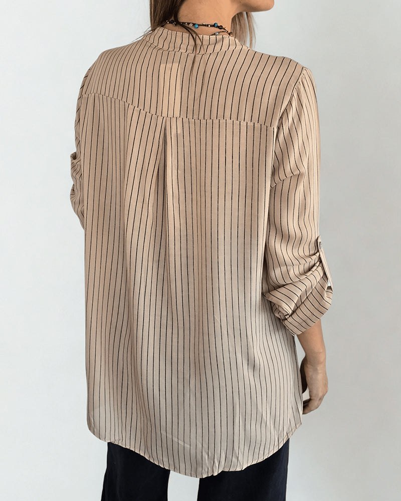 Skjorte Mote Paljett Stripet