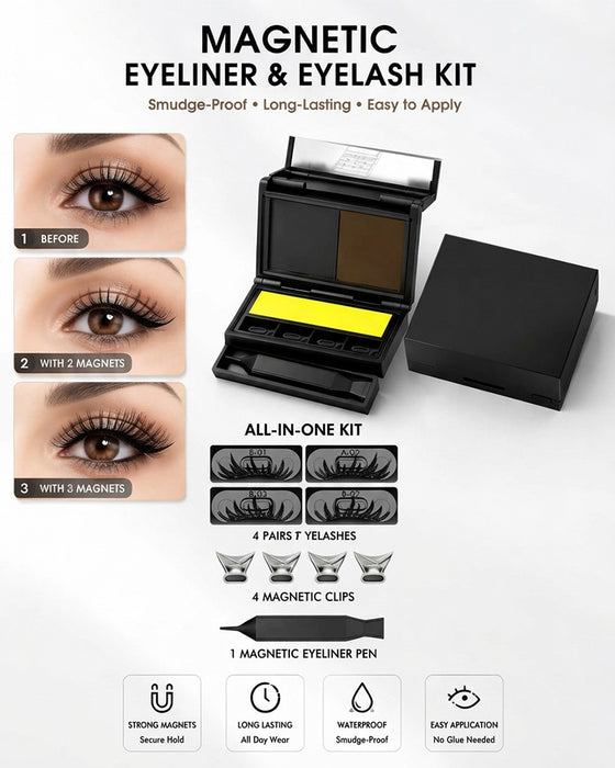 3-I-1 Eyeliner Og Vipperstempel-Sett