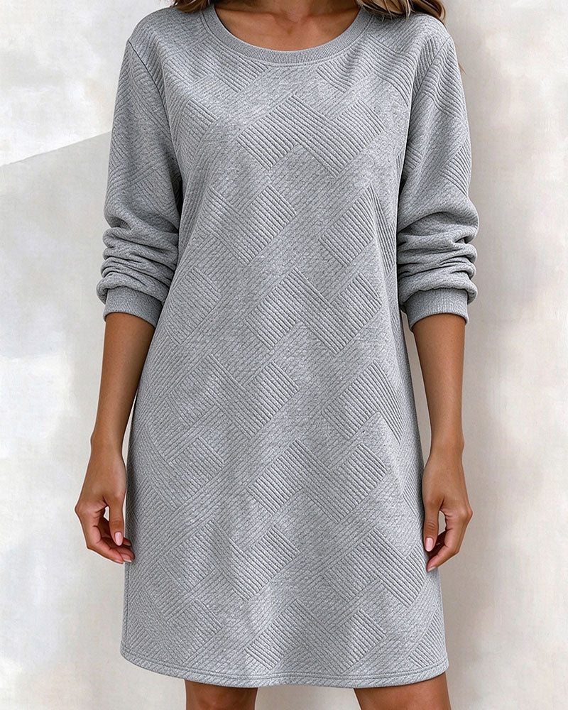 Kjole Geometrisk Preget Sweatshirt Rett