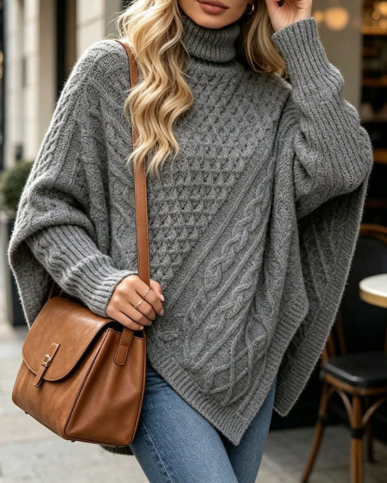 Genser Uregelmessig Ensfarget Pullover