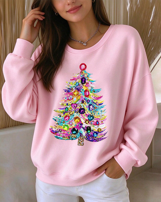 Topp Rundhalset Pullover Jul Tre