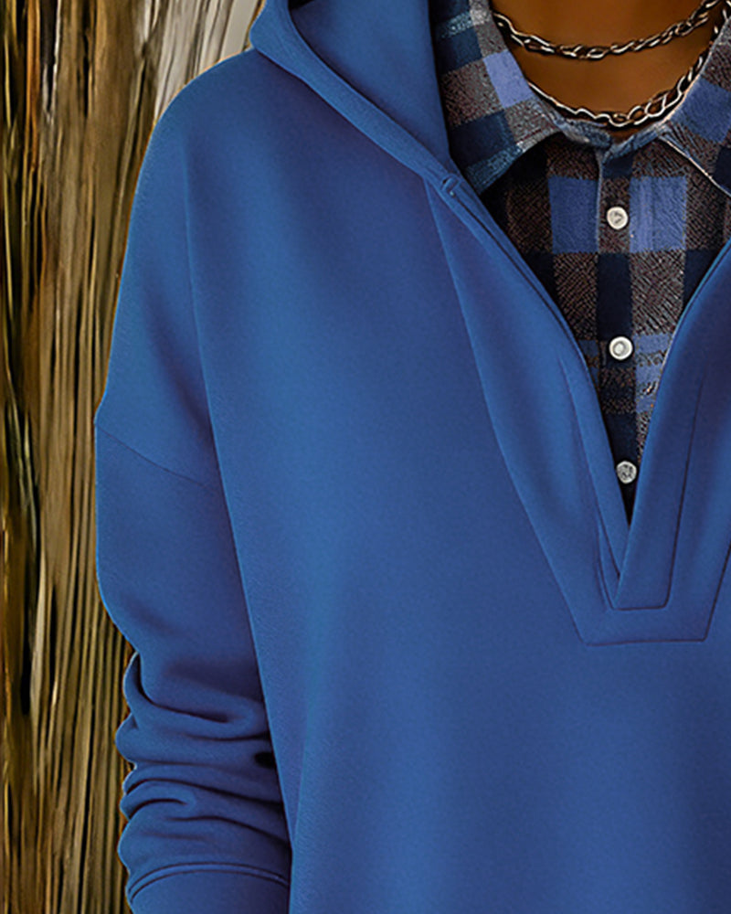 Hettegenser Falsk Todelt Rutet Patchwork