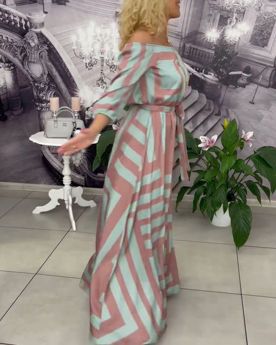 Kjole Stilig og Elegant Trykt