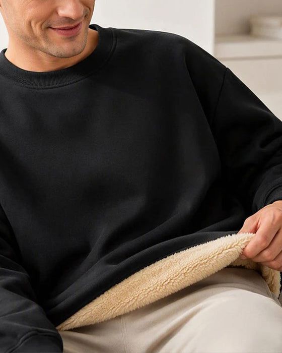 Sweatshirt Rundhalset Solid Herre