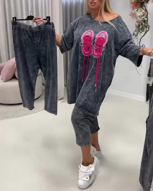 Sett Sneaker Trykk Casual