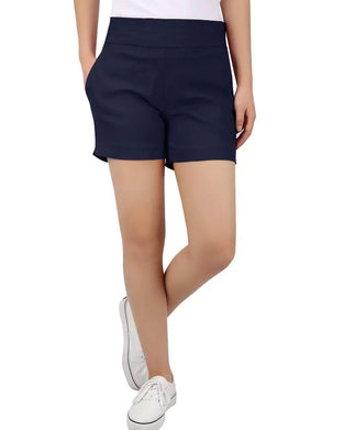 Ensfargede Shorts Middels Midje