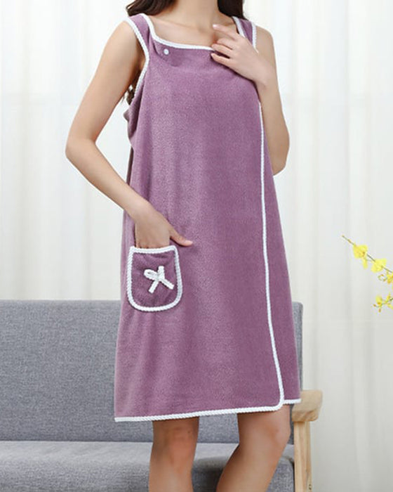 Badekåpe Dame Korall Fleece