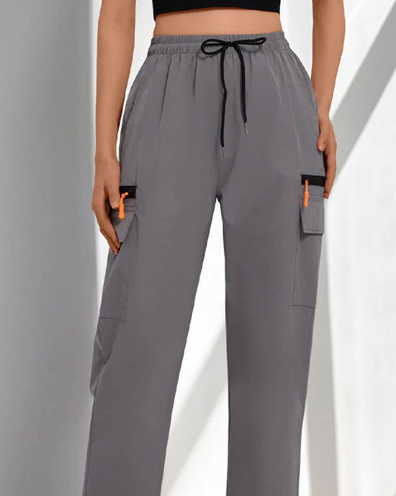 Pants Snøre Løs Casual Cargo
