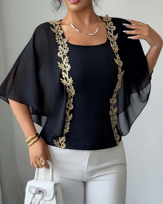 Bluse Flagermuserme Falsk Todelt