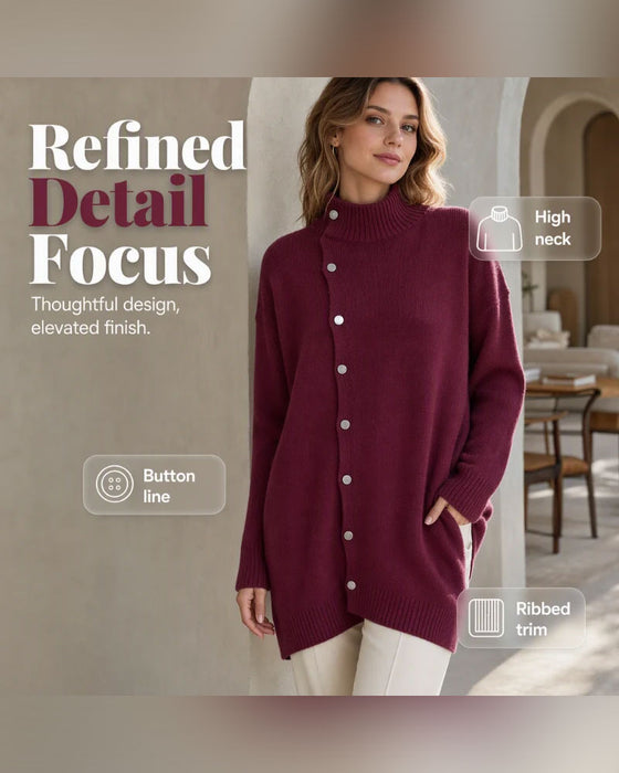 Cardigan Turtleneck Enkelknappet