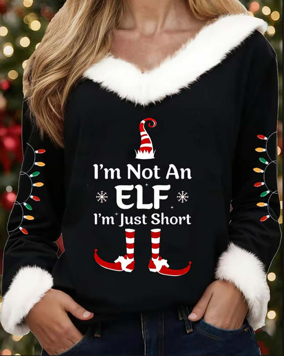 Stilfull Trykket Topp Med Pelskrage