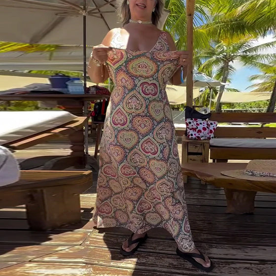 Badedrakt Stroppeløs Hjerte Ferieprint